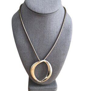 Charming Charlie Silver Choker Snake Chain with Pendant